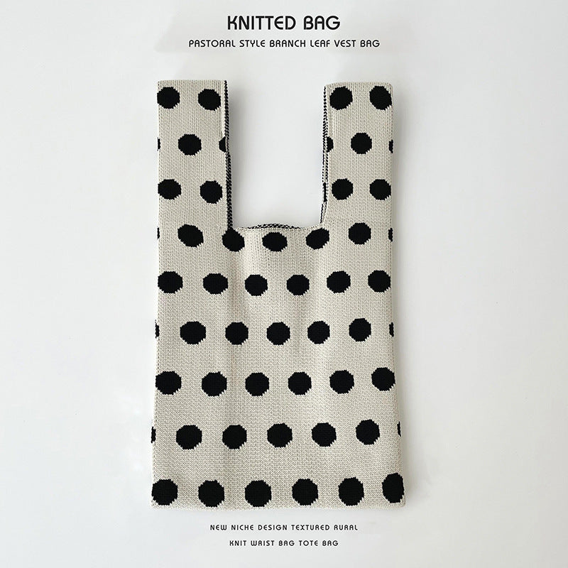 Knitted bag - Dots-Elly Rose