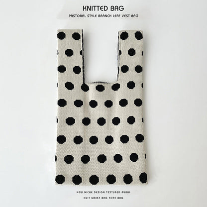 Knitted bag - Dots-Elly Rose