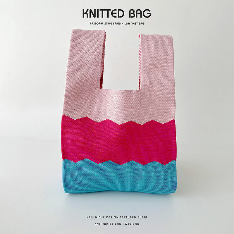 Knitted bag - Big Stripes-Elly Rose
