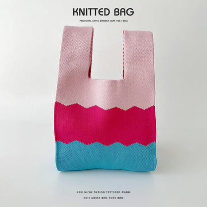 Knitted bag - Big Stripes-Elly Rose