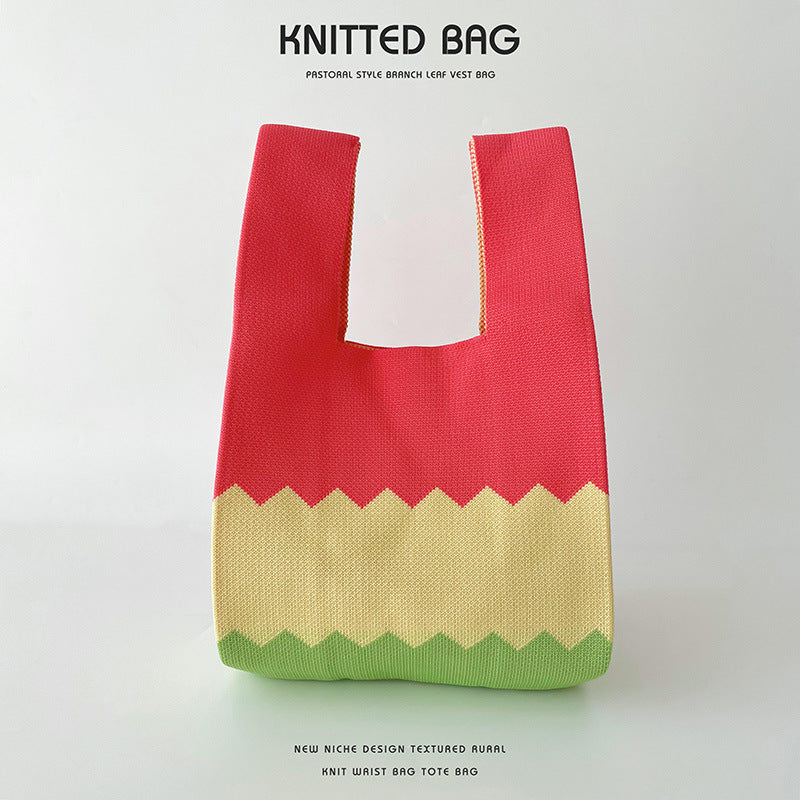 Knitted bag - Big Stripes-Elly Rose