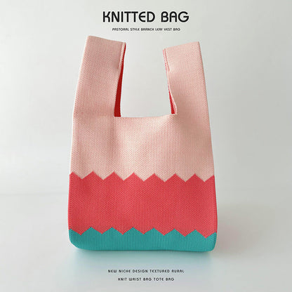 Knitted bag - Big Stripes-Elly Rose