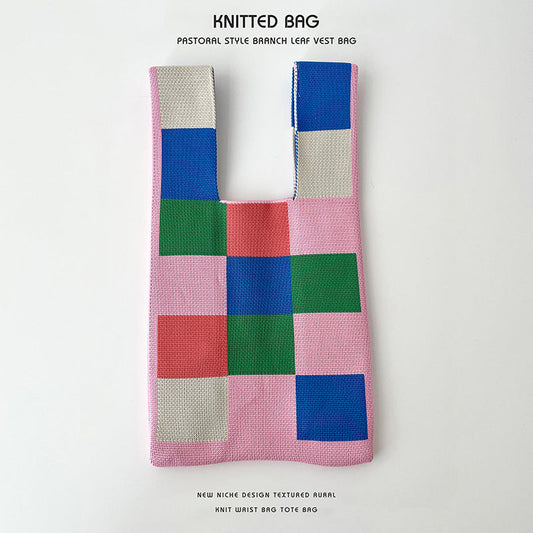 Knitted bag - Retro-Elly Rose