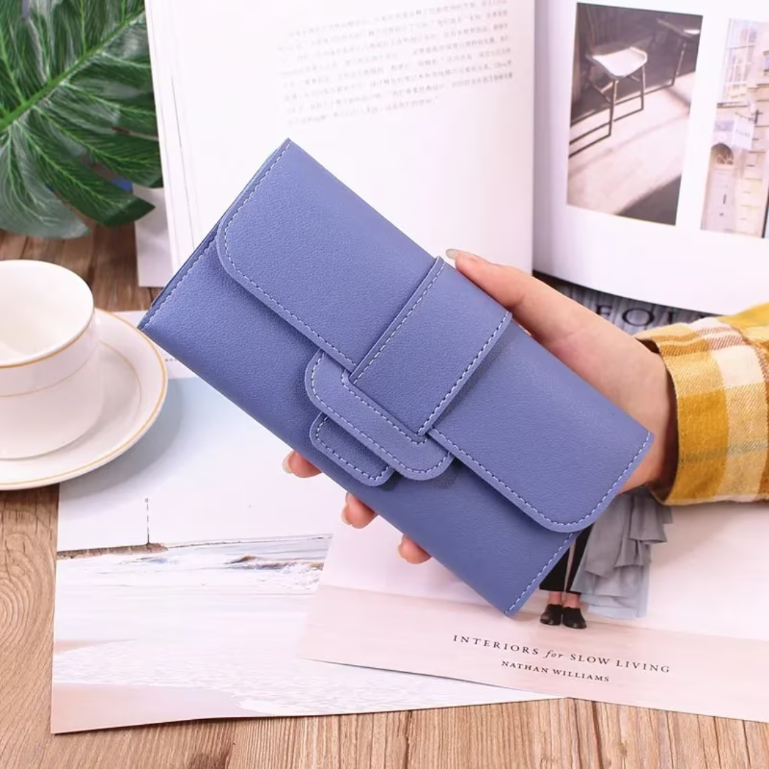 Minimalist long leather wallet | Simple & Trendy-Elly Rose