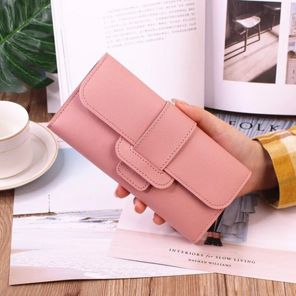 Minimalist long leather wallet | Simple & Trendy-Elly Rose