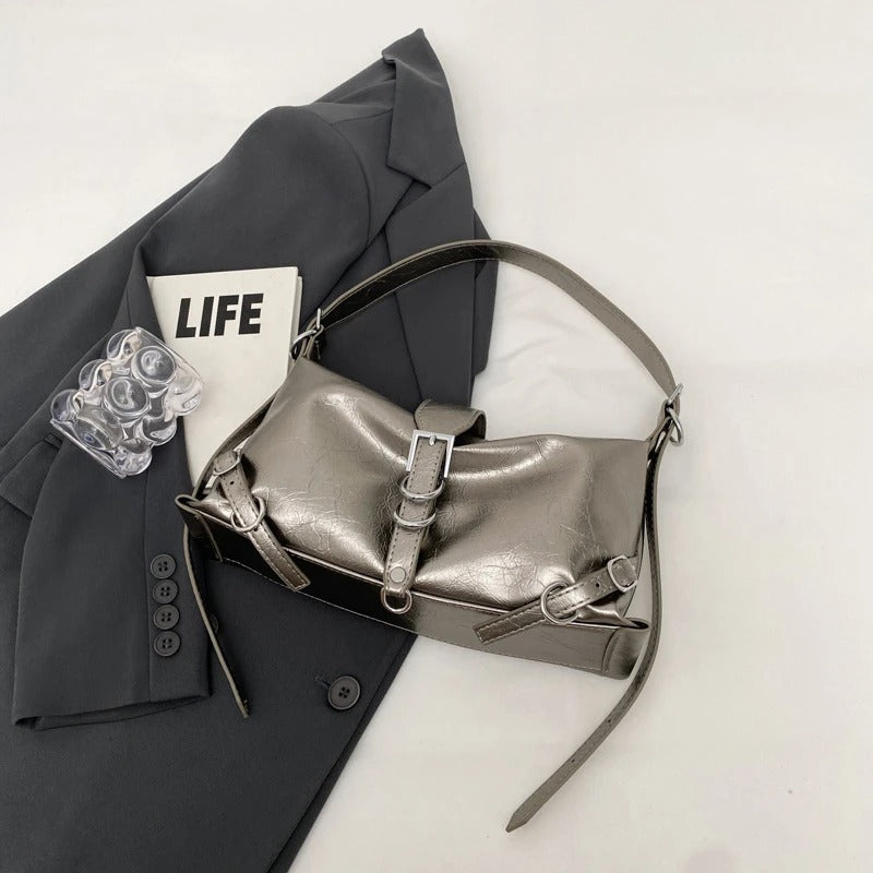 Y2K - Leather shoulder bag for ladies-Elly Rose