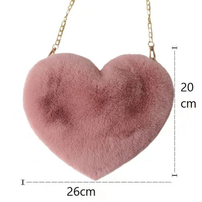 Love - Plush shoulder bag with heart-Elly Rose