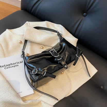 Y2K - Leather shoulder bag for ladies-Elly Rose