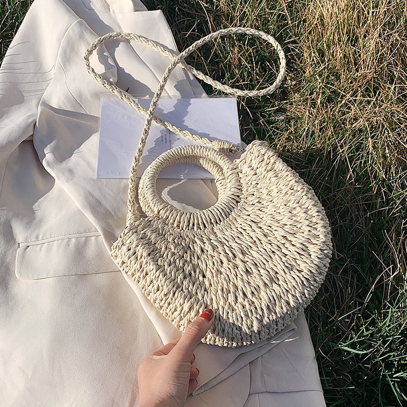 Vardi Dante™ Romy Wicker Shoulder Bag | A stylish summer bag for women-Elly Rose