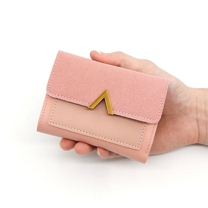 Velvet leather mini wallet | Compact and trendy-Elly Rose