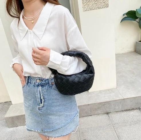 Elegant and modern woven handbag - Malani-Elly Rose