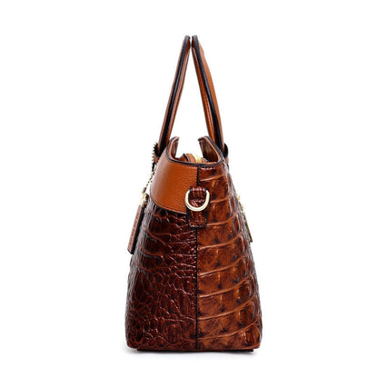 Talisa - Elegant crocodile leather bag with handmade details.-Elly Rose