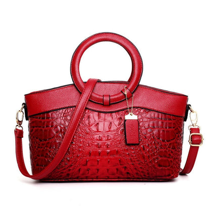 Talisa - Elegant crocodile leather bag with handmade details.-Elly Rose