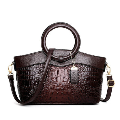 Talisa - Elegant crocodile leather bag with handmade details.-Elly Rose