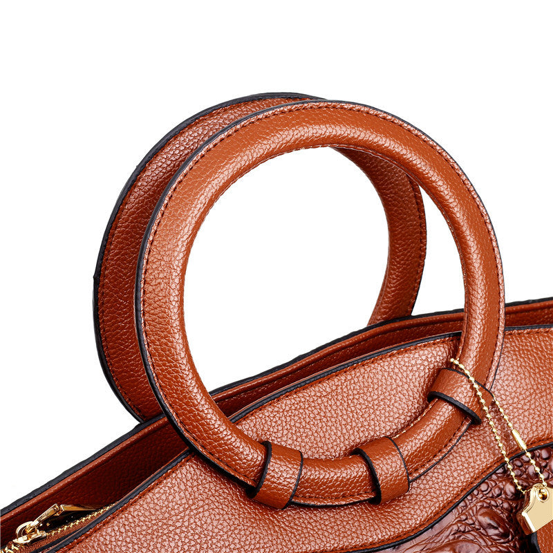 Talisa - Elegant crocodile leather bag with handmade details.-Elly Rose