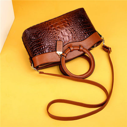 Talisa - Elegant crocodile leather bag with handmade details.-Elly Rose