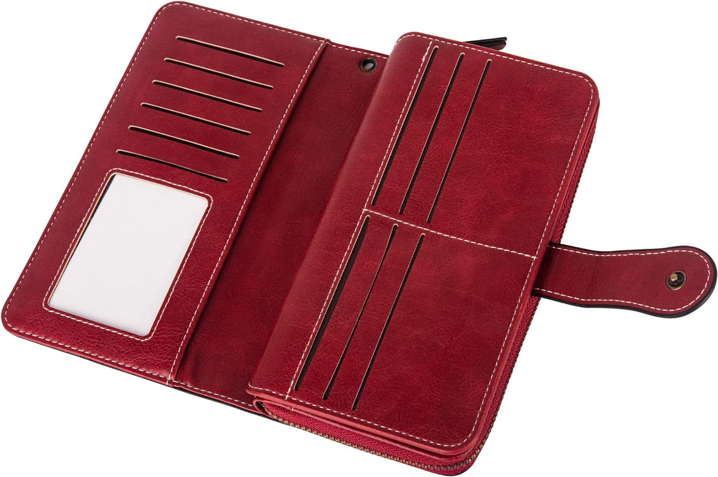 Leather wallet with strap | Large capacity-Elly Rose