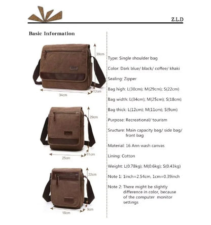 MetroSling - Practical canvas shoulder bag-Elly Rose