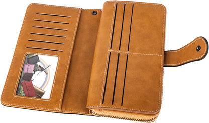 Leather wallet with strap | Large capacity-Elly Rose