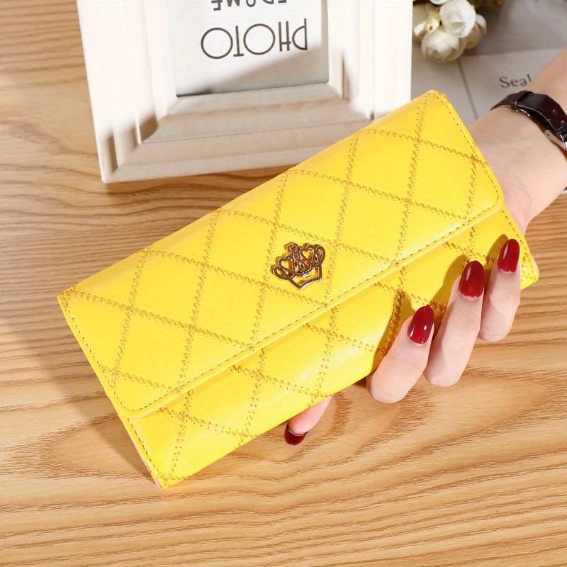 Three-leaf wallet with Argyle motif | Classic and elegant-Elly Rose